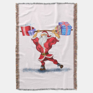 Cobertor Criador de Porcos Papai Noel com presentes de Nata