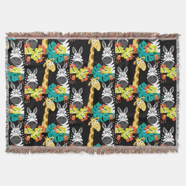 Cobertor Crianças Safari Nursery Art Decor (Frente)