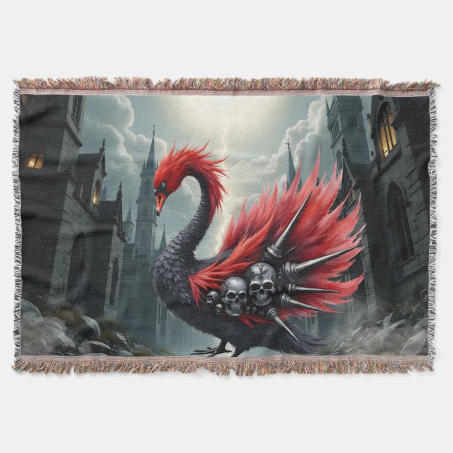Cobertor Crimson Cathedral Swan. (Frente)