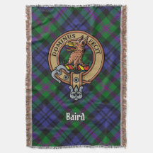 Crista do Clã Baird sobre Tartan