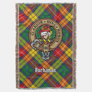 Cobertor Crista do Clã Buchanan sobre Tartan
