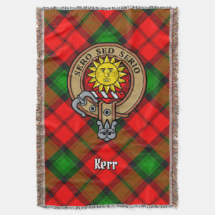 Cobertor Crista do Clã Kerr sobre Tartan