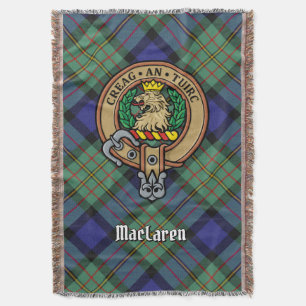 Cobertor Crista do Clã MacLaren sobre Tartan