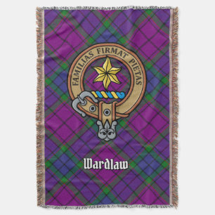 Cobertor Crista do Clã Wardlaw sobre Tartan