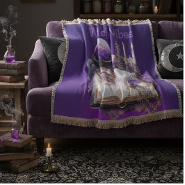 Cobertor Cristal Púrpura Místico e Design Inspirado em Taro