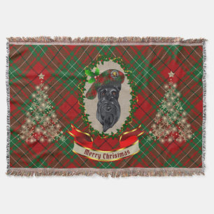Cobertor Cumming Scottie Dog Christmas Throw