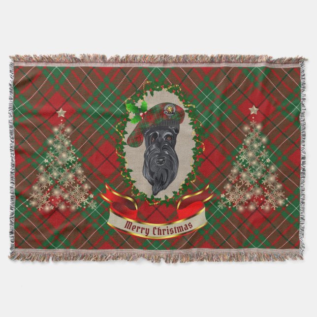 Cobertor Cumming Scottie Dog Christmas Throw (Frente)