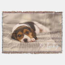 Cobertor Custom Pet Photo & Name Throw Blanket