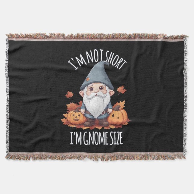 Cobertor Cute Gnomo Whimsical no outono (Frente)