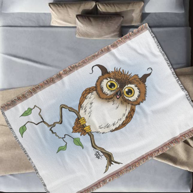 Cobertor Cute Owl Brown Hoot (Criador carregado)