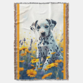 Cobertor Dalmatian in the flowers
