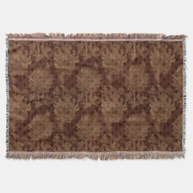 Cobertor Damasco de outono escuro (Frente)
