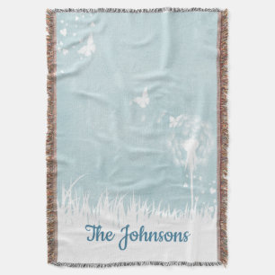 Cobertor Dandeliões, Borboletas e Céus Azuis