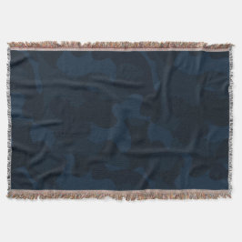 Cobertor Dark Blue Camo Abstract