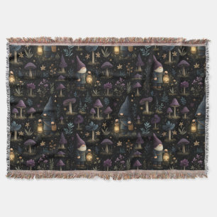 Cobertor Dark Fantasy Gnomo e Mushroom Pattern