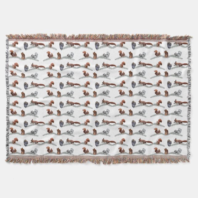 Cobertor de Arremesso Squirrel Frenzy (escolha a c (Frente)