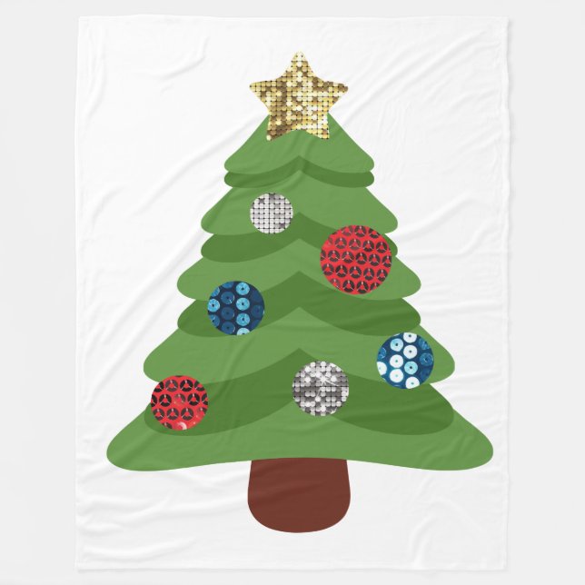 cobertor de árvore de natal emoji (Frente)