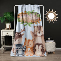 Baby Boy Vintage Blanket de Animais Fofos
