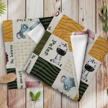 Bebê Menino Cute Safari Animais Personalizados