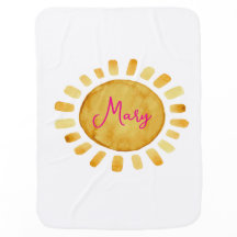 Boho Sol Amarelo Nome Personalizado