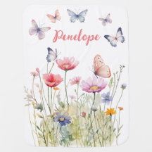 Borboletas e flores personalizadas