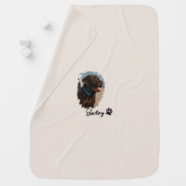Cobertor De Bebe Cachorro Labrador de Chocolate Bonito - Bailey | P