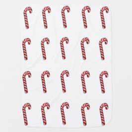 Cobertor De Bebe Candy Canes Baby Blanket