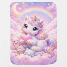 Caprichoso Unicórnio Pastel Kawaii e Amigos nas Nu