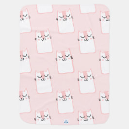 Cobertor De Bebe Cartografia de Gato Rosa