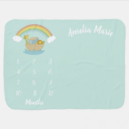 Cobertor De Bebe Chá de fraldas de Ark Boho de Noah