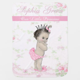 Cobertor De Bebe Chic Retrô Rosa Princesa Menina Bebê