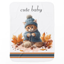 Cobertorzinho de Bebê Elegante Gatinhos Fofos Tece