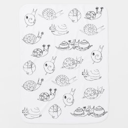 Cobertor De Bebe Cobertura bonito do bebê dos caracóis - decoração