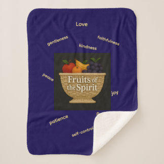 Cobertor de bebê com lã Sherpa Frutos do Espírito