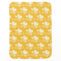 CORAÇÕES E FAIXAS AMARELAS DO DIA DE OS NAMORADOS