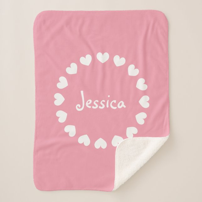Cobertor de bebê de fleece sherpa personalizado co (Frente)