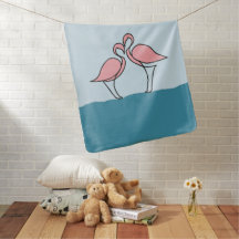 Duas Flamingas Rosa na Água