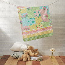Faux Quilt Baby Blanket