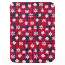 Flocos de neve na Xadrez vermelha