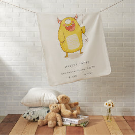 Cobertor De Bebe Gelado Aqua Amarelo Pequeno e Feliz Estado de Nasc