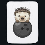 Cobertor De Bebe Hedgehog at Bowling with Bowling ball<br><div class="desc">This design is the perfect gift for a birthday,  Christmas and other celebrations. It is suitable for women,  men and kids.</div>