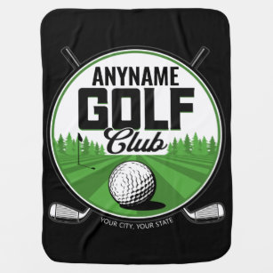 Cobertor De Bebe Jogador do Clube Golf Pro Golf, nome personalizado