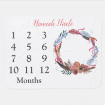 Marco Mensal Floral Boho Foto