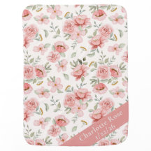 Menina Bebê Floral Rosa Água Personalizada