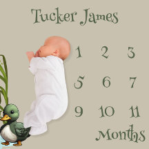 Milestone Monthly Duck Baby Blanket