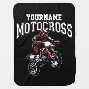 Erosebridal Cobertor de lã de motocicleta com nome personalizado para  meninos motocross 127 cm x 152 cm, cobertor de motocicleta de corrida para  motos de esportes radicais, decoração de sofá com tema