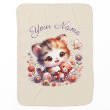 Nome Personalizado do Kitten Reproduzindo Aquarela