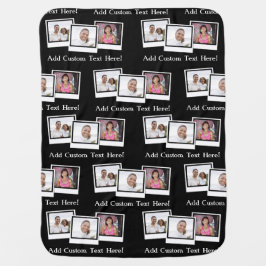 Cobertor De Bebe O instantâneo 3-Photo personalizado molda a cor