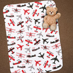 Cobertor De Bebe Padrão de Avião Militar da Segunda Guerra Mundial,