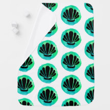 Padrão de shell azul verde